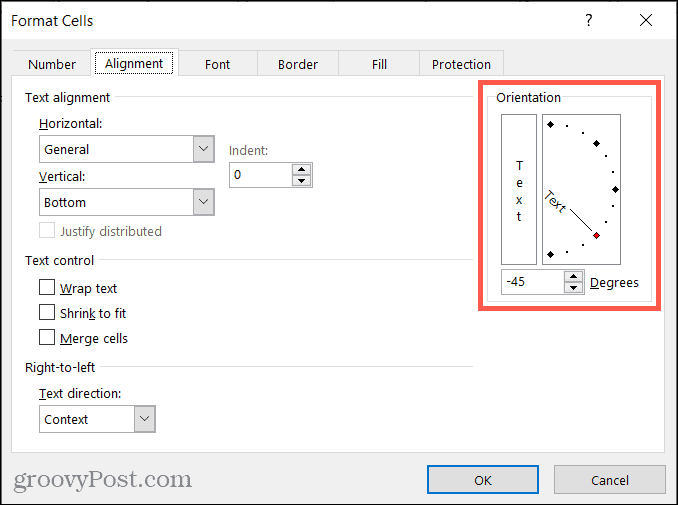 Форматирование выравнивания ячеек в Excel