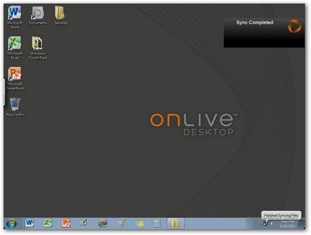 OnLive Desktop: изменить фоновые обои