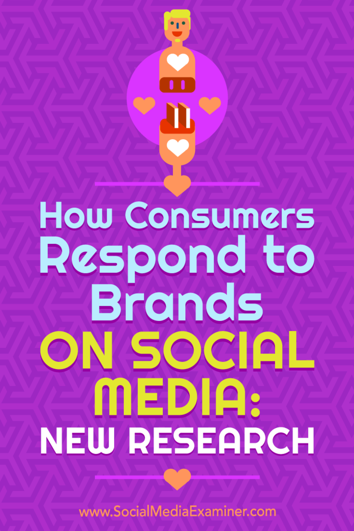 Как потребители реагируют на бренды в социальных сетях: новое исследование Мишель Красняк о Social Media Examiner.