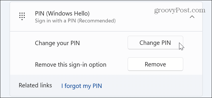 PIN-код для входа в Windows 11