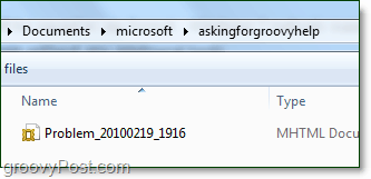 файл шагов проблемы Windows 7 будет внутри zip-файла
