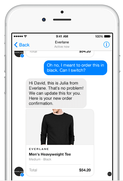 пример facebook everlane