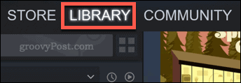 Вкладка «Библиотека» в игровом клиенте Steam