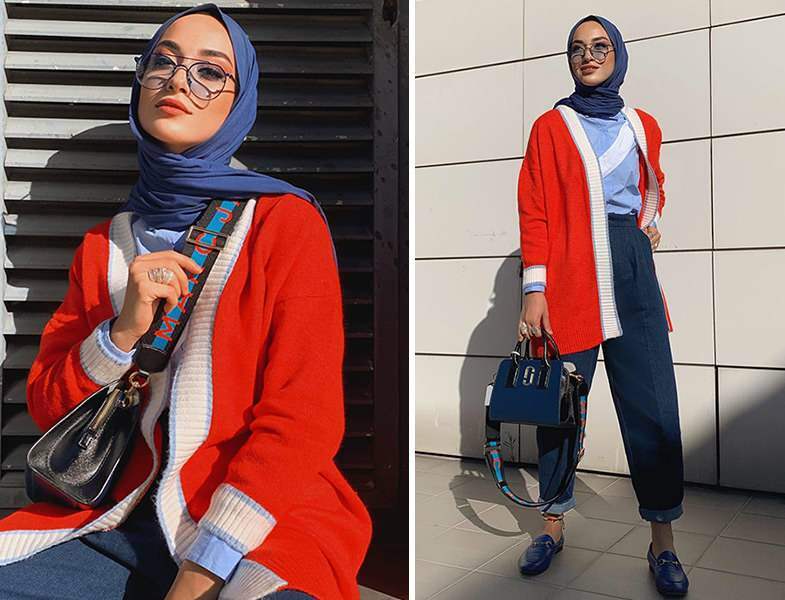 Модели кардиганов, которые выделяются в моде хиджабов 2021 года | Как сочетать кардиганы?