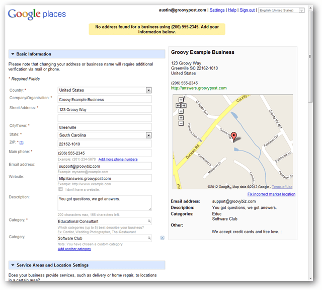 создать новый локальный список карт Google