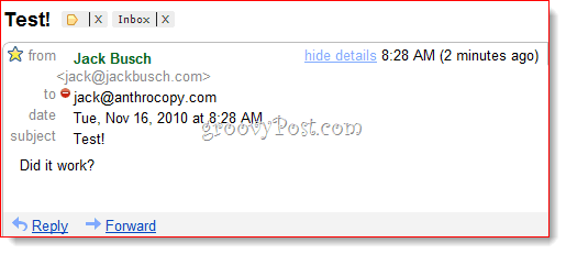 Фильтрация сообщений BCC Gmail