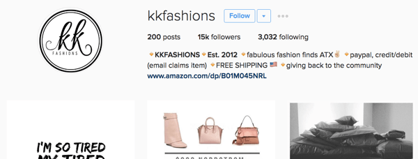 kk fashions instagram био