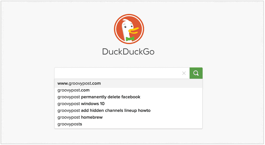 Сайт DuckDuckGo