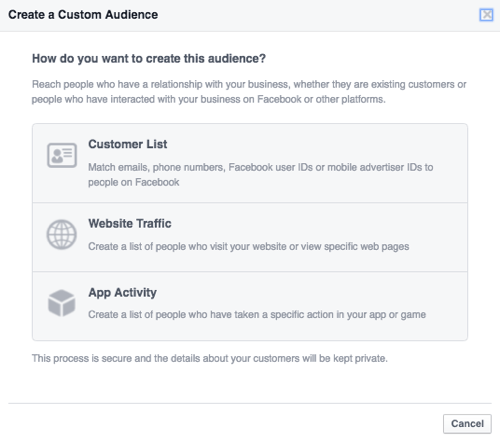 facebook загрузить базу данных клиентов