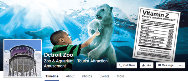 зоопарк детройта на обложке facebook
