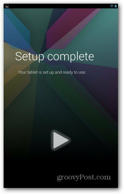 Настройка учетных записей пользователей Nexus 7 завершена