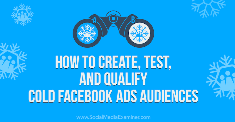 Как создать, протестировать и квалифицировать холодную аудиторию рекламы в Facebook в Social Media Examiner.