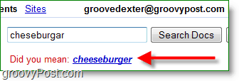 никогда не вводите в заблуждение чизбургер снова! В Google Docs есть предложения по правописанию 