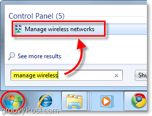 управлять беспроводными сетями в Windows 7