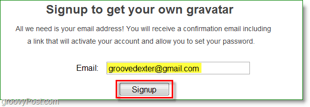 Скриншот Gravatar - зарегистрируйтесь, чтобы получить собственный граватар