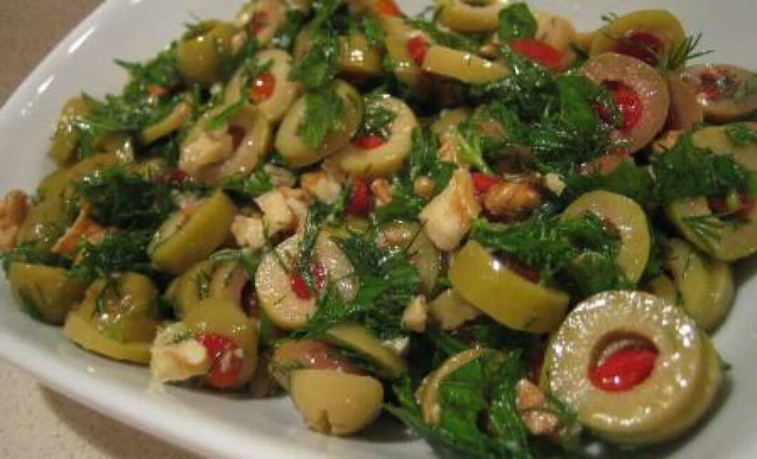 Как приготовить салат из зеленых оливок? Оливковый салат по-хатайски