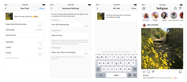 Instagram добавляет две новые функции доступности, чтобы помочь пользователям с ослабленным зрением получить доступ к фотографиям и видео, опубликованным на платформе.
