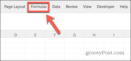 меню формул excel