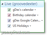 импортировать календарь Google в Windows Live