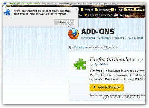 Firefox OS добавить в FF
