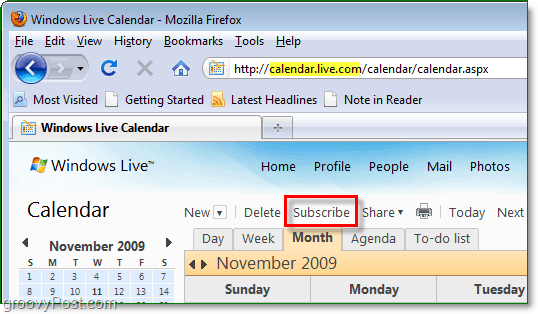 подписаться в Windows Live календарь на Google или другой календарь