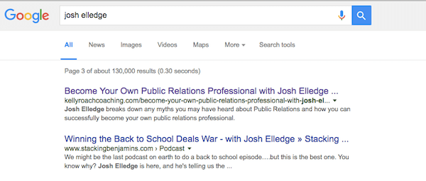 Джош Элледж поиск в Google
