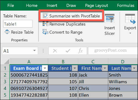 Создание сводной таблицы из существующей таблицы в Excel