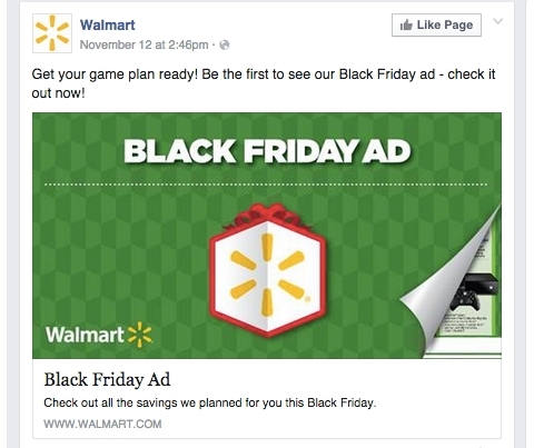 обновление Walmart facebook