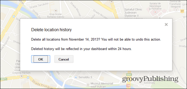 История местоположений Google