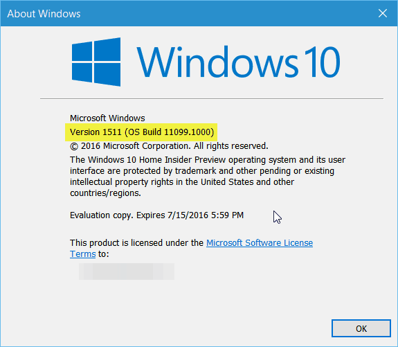 Доступна новая версия Windows 10 Redstone Preview, сборка 11099