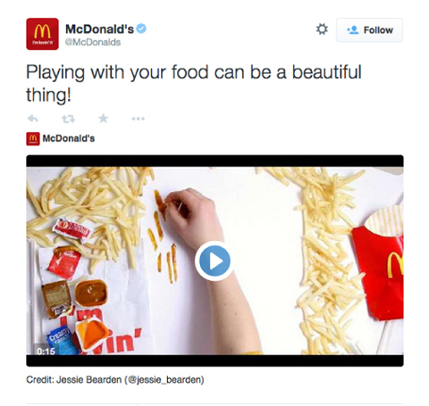 mcdonalds twitter видео промо продукта