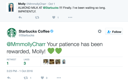 твит Starbucks