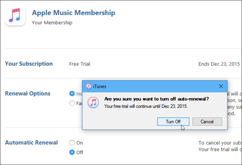 4 iTunes Verify Auto-Renw