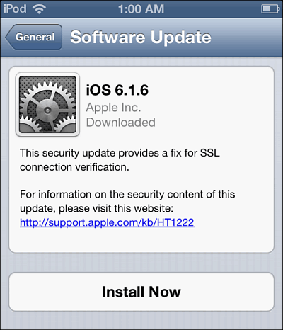 Обновление iOS 6