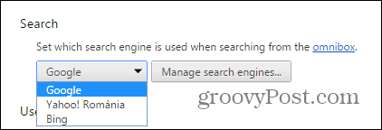 Поисковая система Chrome