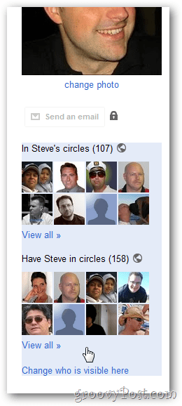 Google + профиль круг