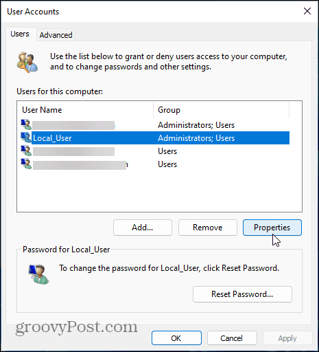 учетные записи пользователей Windows 11