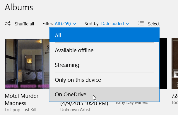 фильтр OneDrive