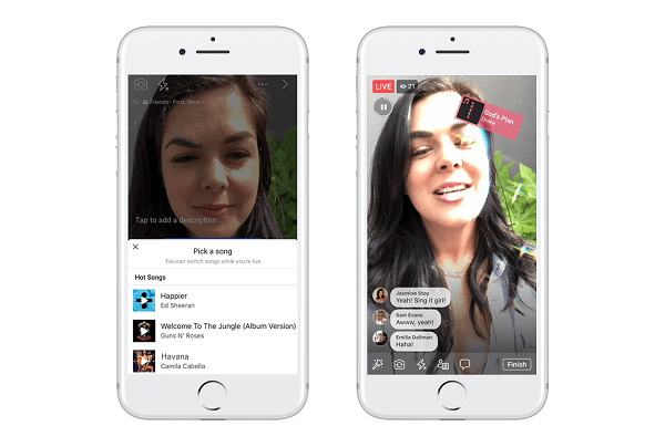 Facebook тестирует Lip Sync Live, новую функцию, позволяющую пользователям выбрать популярную песню и притвориться, что поет ее в прямом эфире Facebook.