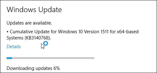 Накопительное обновление для Windows 10 KB3140768