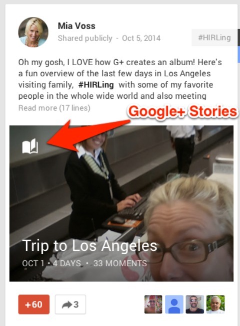 пост Google Stories