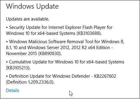 Обновление Windows 10 KB3105213