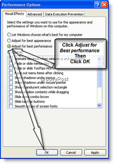 Windows XP Настройка для лучшей производительности