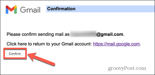 gmail подтвердить псевдоним