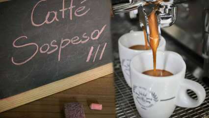 Что значит висящий кофе? Caffé Sospeso: неаполитанская традиция подвешивания кофе