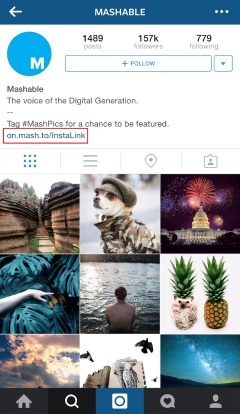 Поощряйте пользователей перейти по ссылке, которая приведет их к статье, связанной с фотографией в Instagram.