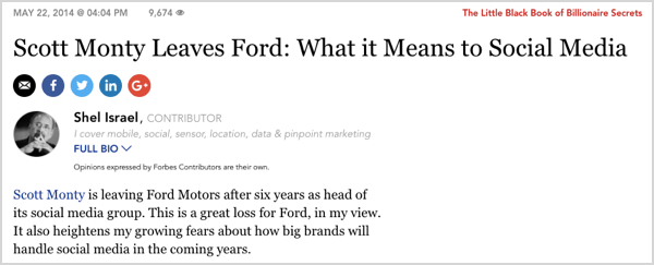 Скотт Монти возглавляет работу Ford в социальных сетях.