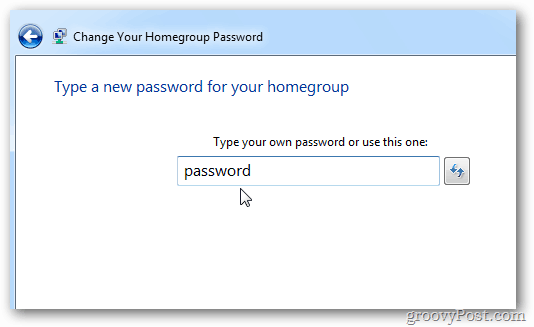 новый пароль