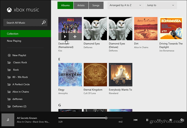 Xbox Music Web Interface