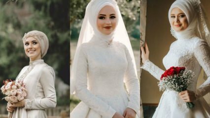 Свадебные модели оголовья в моде хиджаб 2019 